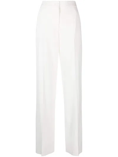 Boutique Moschino High-waisted Tailored Trousers In White