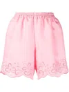 Boutique Moschino Lace-trimmed Shorts In Pink