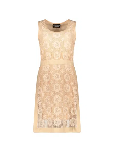 Boutique Moschino Lace-overlay Sleeveless Mini Dress In Black