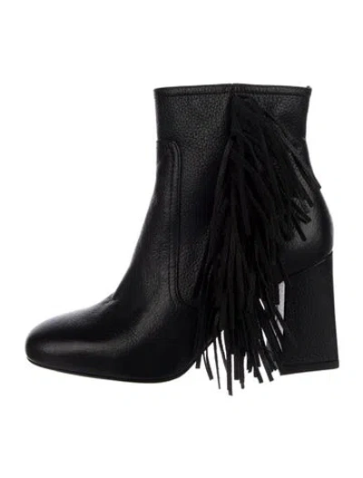 Pre-owned Boutique Moschino Leather Boots In Black