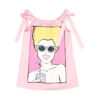 Boutique Moschino Nwt  Pink Summer Woman Tie Strap Sleeveless Top