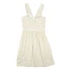BOUTIQUE MOSCHINO NWT BOUTIQUE MOSCHINO WHITE SWEETHEART LACE V-STRAP DRESS
