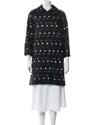 Pre-owned Boutique Moschino Polka Dot Print Coat In Gray