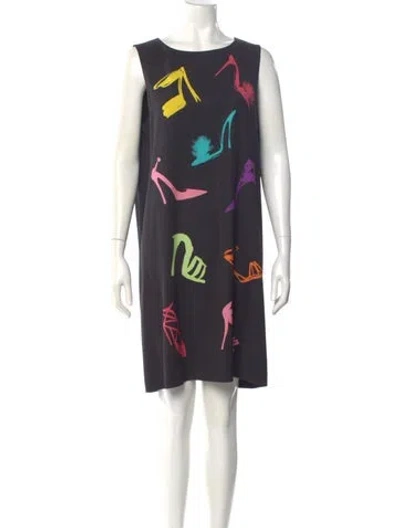 Pre-owned Boutique Moschino Printed Knee-length Dress In Multi