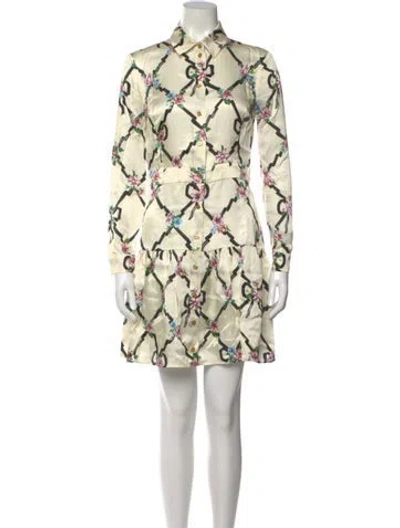 Pre-owned Boutique Moschino Printed Mini Dress In Neutral