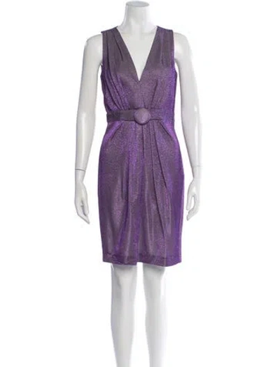 Pre-owned Boutique Moschino Printed Mini Dress W/ Tags In Purple