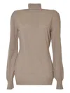 Boutique Moschino Beige Virgin Wool Turtleneck Sweater