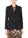 Shop Boutique Moschino Single-breasted Jacket In Black