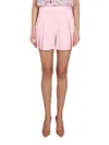 Boutique Moschino Inverted-pleat Detail Shorts In Pink