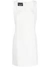 Boutique Moschino Square-neck Sleeveless Minidress In White