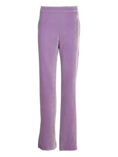 Boutique Moschino Straight-leg Trousers In Purple