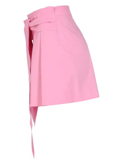 Boutique Moschino Tie-waist Shorts In Pink