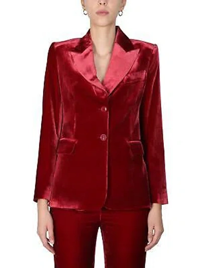 Pre-owned Boutique Moschino Velvet Jacket 38 It In Red
