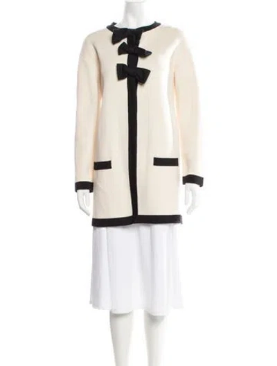 Pre-owned Boutique Moschino Virgin Wool Coat In Neutrals