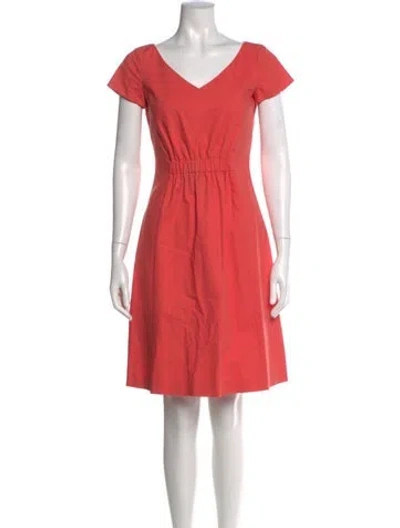Pre-owned Boutique Moschino V-neck Mini Dress In Orange