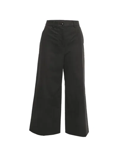 Pre-owned Boutique Moschino Wide-leg Culottes Trousers In Black