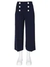 Boutique Moschino Wide Leg Trousers In Blue