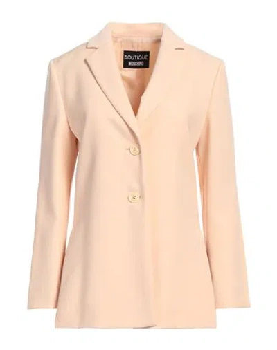 Boutique Moschino Woman Blazer Apricot Size 12 Polyester In Orange