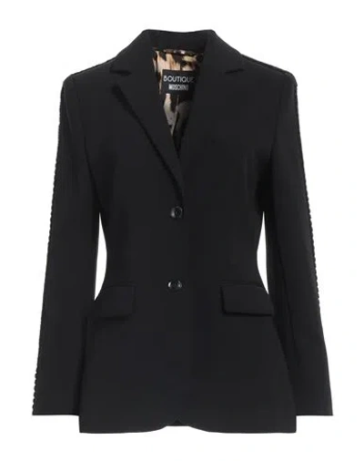 Boutique Moschino Woman Blazer Black Size 12 Polyester, Elastane, Wool, Acetate