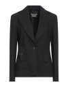 Boutique Moschino Woman Blazer Black Size 8 Polyester, Virgin Wool, Elastane