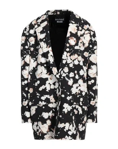 Boutique Moschino Woman Blazer Black Size 14 Polyester, Elastane In Black