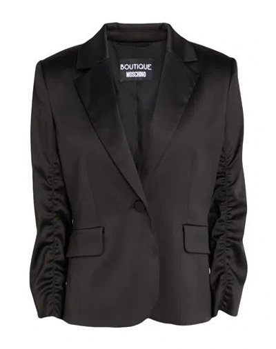 Boutique Moschino Woman Blazer Black Size 6 Acetate, Polyamide, Elastane