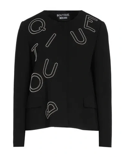 Boutique Moschino Woman Blazer Black Size 8 Triacetate, Polyester