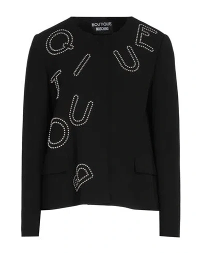 Boutique Moschino Woman Blazer Black Size 4 Triacetate, Polyester