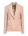 Boutique Moschino Woman Blazer Blush Size 12 Polyester, Virgin Wool, Elastane In Pink