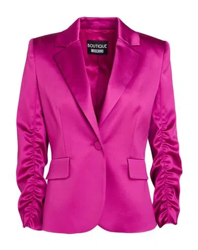 Boutique Moschino Woman Blazer Garnet Size 4 Acetate, Polyamide, Elastane In Pink