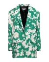 Boutique Moschino Woman Blazer Green Size 10 Polyester, Elastane In Green