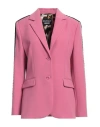 Boutique Moschino Woman Blazer Pink Size 14 Polyester, Elastane, Wool, Acetate