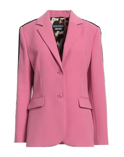 Boutique Moschino Woman Blazer Pink Size 10 Polyester, Elastane, Wool, Acetate