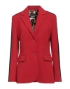 Boutique Moschino Woman Blazer Red Size 10 Polyester, Elastane, Wool, Acetate In Red