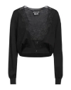 Boutique Moschino Woman Cardigan Black Size 8 Viscose, Polyamide In Black