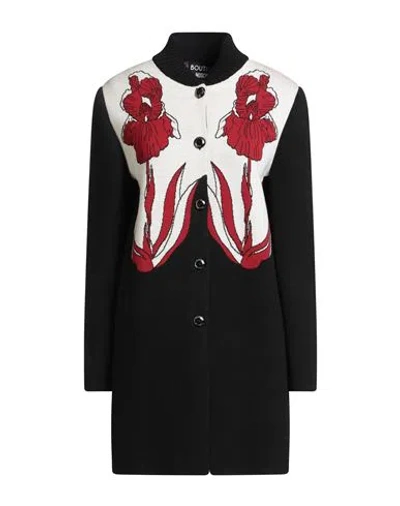 Boutique Moschino Woman Cardigan Black Size 6 Virgin Wool