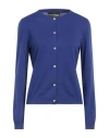 Boutique Moschino Woman Cardigan Blue Size 14 Cotton