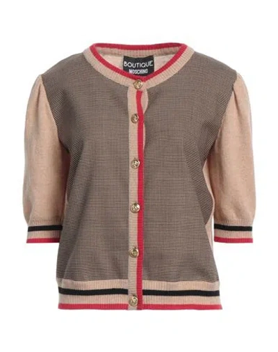 Boutique Moschino Woman Cardigan Camel Size 6 Wool In Neutral
