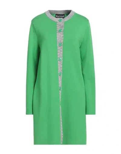 Boutique Moschino Woman Cardigan Green Size 6 Viscose, Polyamide, Polyester