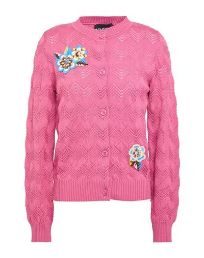 Boutique Moschino Woman Cardigan Mauve Size 12 Virgin Wool In Purple