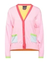 Boutique Moschino Woman Cardigan Pink Size 6 Cotton, Polyamide, Elastane