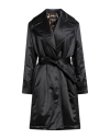 Boutique Moschino Woman Coat Black Size 12 Polyamide In Black