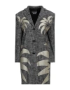 Boutique Moschino Woman Coat Black Size 6 Cotton, Polyester In Black