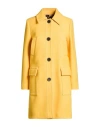 Boutique Moschino Woman Coat Marigold Size 6 Virgin Wool, Polyamide In Yellow