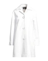 Boutique Moschino Woman Coat White Size 8 Polyester, Polyurethane