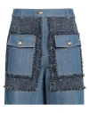 Boutique Moschino Woman Denim Shorts Blue Size 12 Cotton, Viscose, Polyamide In Blue