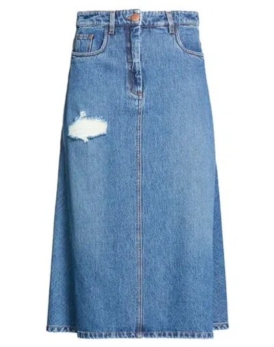 Boutique Moschino Woman Denim Skirt Blue Size 6 Cotton