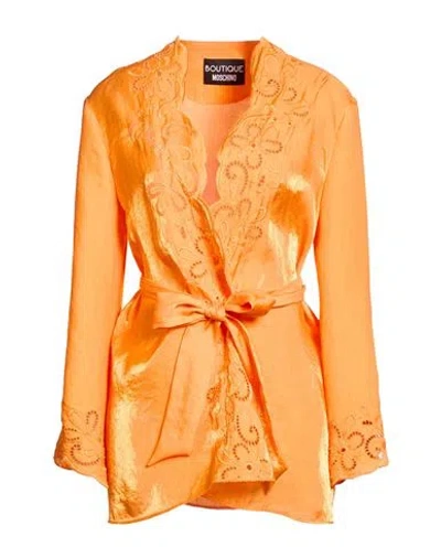 Boutique Moschino Woman Jacket Orange Size 10 Viscose, Polyester, Cotton