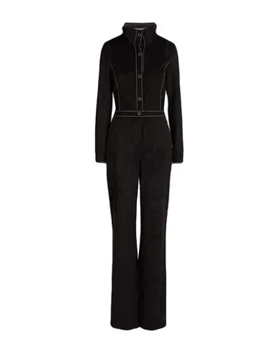 Boutique Moschino Woman Jumpsuit Black Size 6 Polyester, Rubber