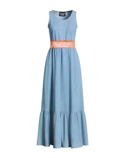 Boutique Moschino Woman Maxi Dress Blue Size 6 Cotton